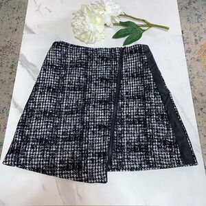 Atmosphere Asymmetrical Zipper Mini Black Skirt Size 6
